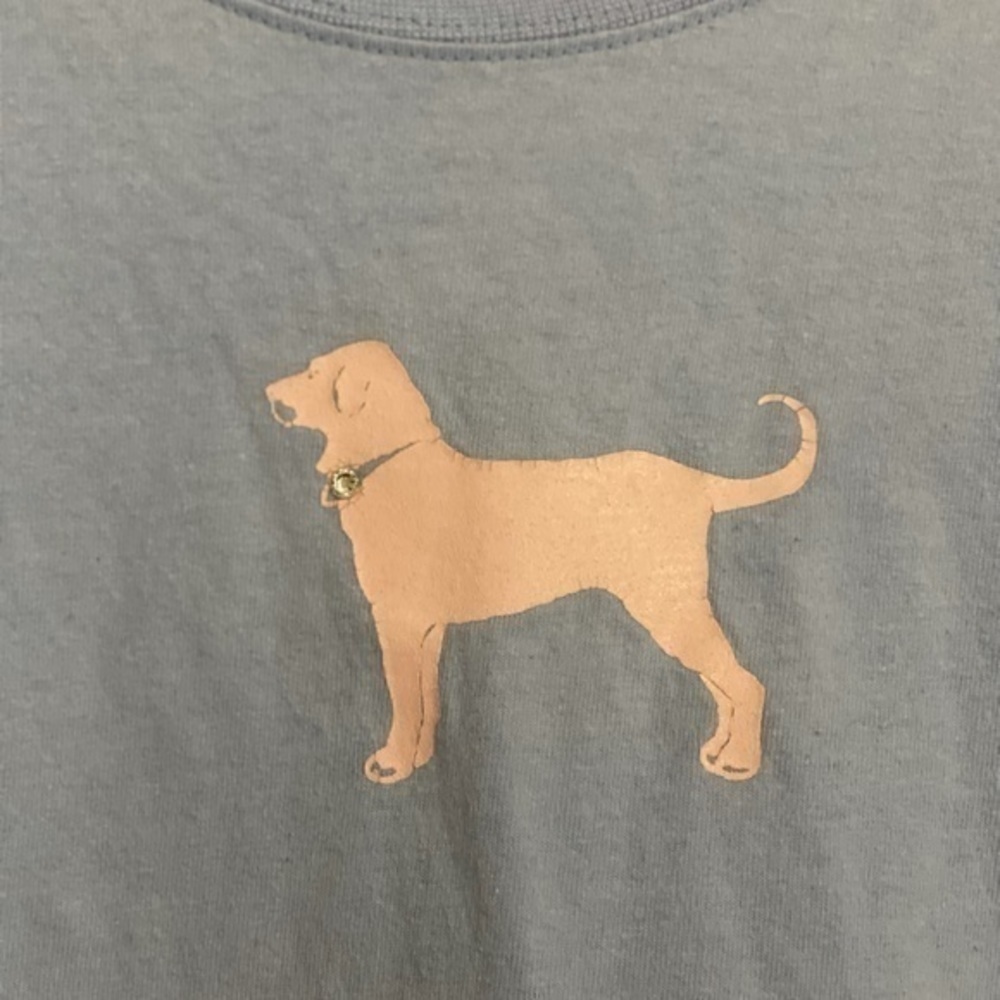 Black Dog Crystal Light Blue Tee Shirt - Picture 3 of 4